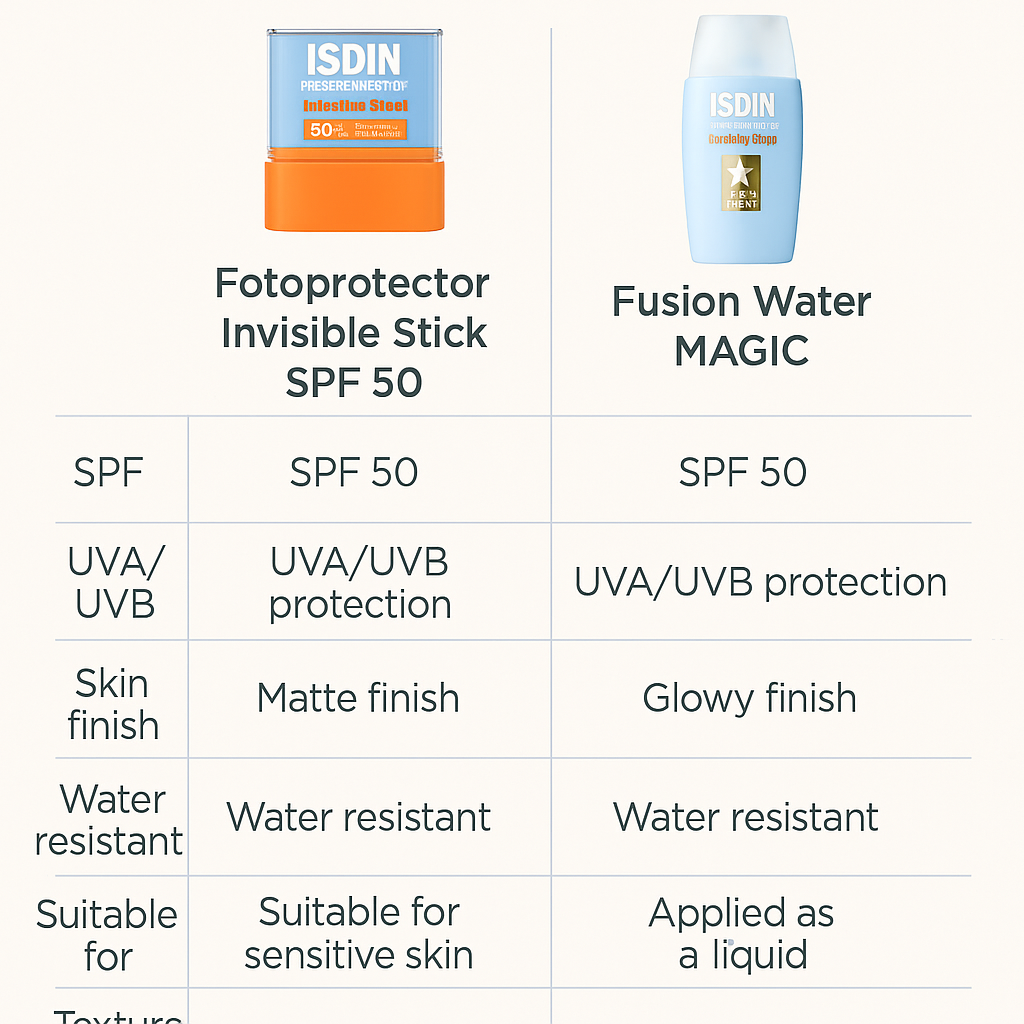 Invisible Stick ISDIN Pack + Fusion Water Magic SPF 50